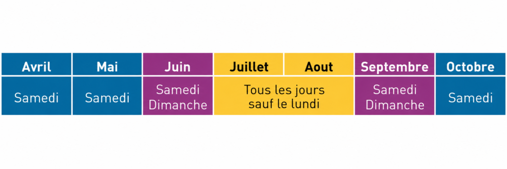 horaire 2026